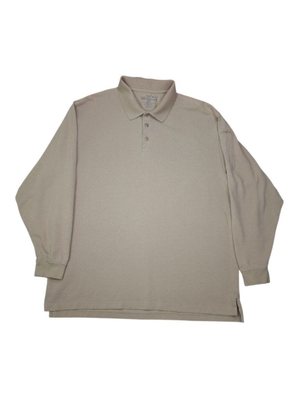 5.11 Tactical Series Long Sleeve Polo Shirt X-Large Beige 100% Cotton